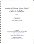 Mother of Divine Grace 9th Grade Latin 1 Syllabus - Plan A