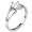 Sterling Silver Star CZ Engagement Ring - size 6