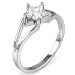 Sterling Silver Star CZ Engagement Ring - size 5