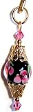 Lampwork Bead Bookmark with Pink Swarovski Crystal