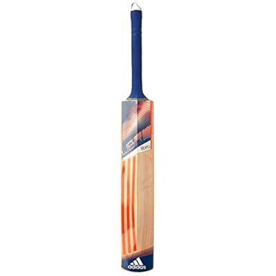 adidas AB7250 Libro club Kashmir Willow Cricket Bat,short handle(Royal blue/Solar Red/White)