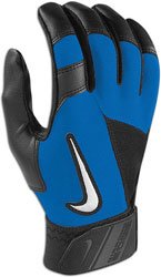 Nike GB0302 Diamond Elite Edge Batting Gloves - Adult - Black/Royal