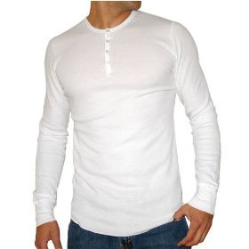 American Apparel Baby Thermal Henley T-Shirt / Tee