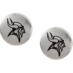 Stainless Steel Minnesota Vikings Logo Stud Earrings