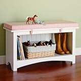 Kids Benches: Kids White Wooden Beadboard Storage Bench