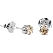Sterling Silver 3mm Champagne Cubic Zirconia Stud Earrings