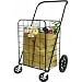 Jumbo Shopping Cart, Black, BLACK 4-WHEEL JUMBO CART