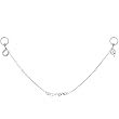 14 Gauge Get Lucky Gem Captive Ring Nipple Chain