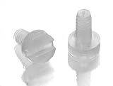 Nylon Fillister Head Slotted Machine Screws M2.5 White,4mm Length