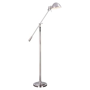 Laura Ashley FX2011 Linton Complete Floor Lamp Shiny Silver