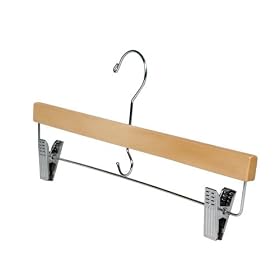 Blonde Wood Skirt Hanger - Set of 5 by Richards Homewares