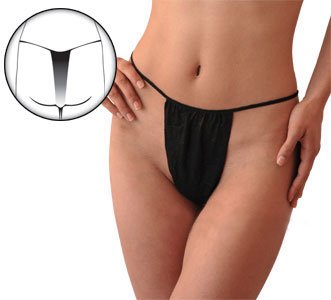 see thru underwear-Disposable Black Bikinis (120 count/dp105r-10pks) Images