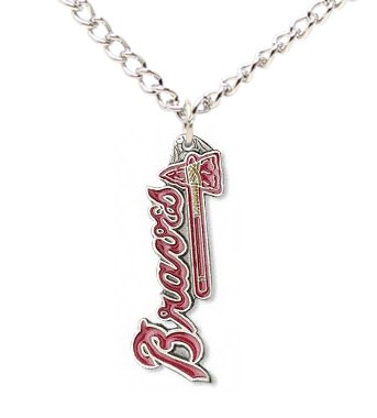 Atlanta Braves Chain Necklace & Enameled Pewter Pendant – MLB Baseball Fan Shop Sports Team Merchandise