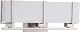 Nuvo Lighting 60/4504 Three Light Logan Wall Sconce with Slate Gray Fabric Shade, CUL Damp Location, Brushed Nickel