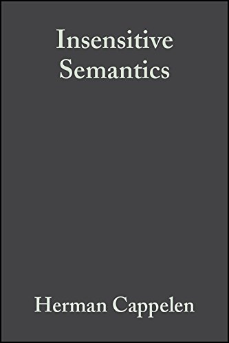 insensitive semantics a defense of semantic minimalism and speech act pluralism
