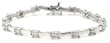 9ct White Gold Amb229030 Ladies 050ct Diamond Bracelet