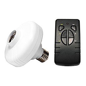 Heath/Zenith WC-6025-WH Transmitter and Receiver Remote Controlled Socket Set, White with Black Remote