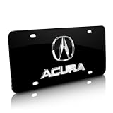 Acura 3D Logo and Nameplate Black Metal License Plate by Unknown