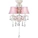 Pretty-in-Pink Pull-Chain Ceiling Fan Light Kit
