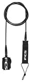 FCS Comp Surfboard Leash - Black Straps / Black