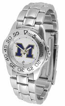 Michigan Wolverines Gameday Sport Ladies' Watch with a Metal Band