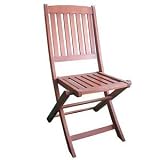 VIFAH V504 Outdoor Wood Folding Bistro Chairs, 2-pack, Natural Wood Finish, 24 by 19 by 27-Inch