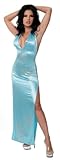 Sex Symbol Satin Halter Top Gown w/ Rhinestone Flowers #2-252 (Available in a Variety of Colors & Sizes), Small, Baby Pink