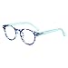 OCCI CHIARI Lightweight Designer Acetate frame Stylish Reading Glasses For Women (15006- Purplish Blue, 3.5)