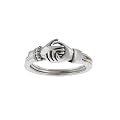 Sterling Silver Irish Celtic Opening Claddagh Ring