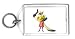 Keychain with selling, cartoons, magpie, cartoon, bird, animal, fruit