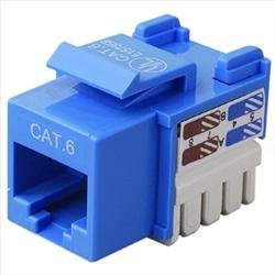 Belkin R6D026-AB6BLU25 25PK CAT6 BLUE KEYSTONE JACK 568A/568B CHNL CERT