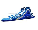 Inflatable drinking water Slides:Double-Lane-Wavy-Commercial-Grade-Water-Slide