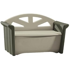 Rubbermaid Patio Storage Bench, Dark Platinum #3764