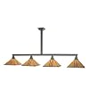 Prairie Corn Four Light Stained Glass Island Lighting 50038