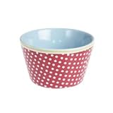 Blue Polkadot pudding bowl