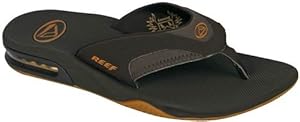 Reef Mens Leather Fanning Sandal Brown Gum Size 13
