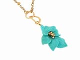 Carved Turquoise Flower Pendant by Lucifer Vir Honestus