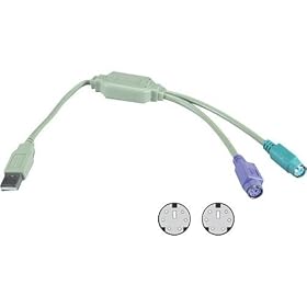 QVS USB-PS2Y USB to Dual PS 2 Y Converter ( PC, Mac & Sun ) by 