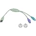 QVS - Keyboard / mouse adapter - 4 pin USB Type A (M) - 6 pin PS/2 (F)