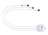 YAGIアンテナ 屋内用CS・BS/U・V 3出力分波器 入力F型 出力0.5mケーブル付 シロ CBWS30-D