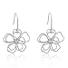 White Gold Rhodium Bonded Fashion Peace Earrring in Silvertone
