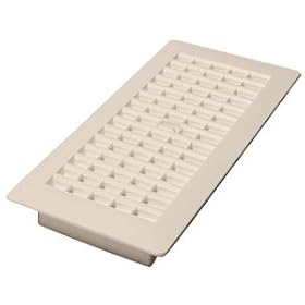 Decor Grates 4 x 10 White Plastic Floor Register