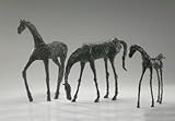 IMAGE OF Cyan Lighting 00432 Grazing Horse Sculpture (Center) only, Bronze Finish - Horse shown in the center of image only