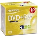 Memorex - 10 x DVD+RW - 4.7 GB 4x - slim jewel case - storage media