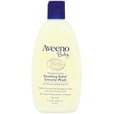 Aveeno Baby Soothing Relief Creamy Wash, Fragrance Free, 8 Ounce  (Pack of 2)