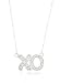 10k White Gold Hugs and Kisses Diamond Pendant (0.04 cttw, I-J Color, I2-I3 Clarity), 18''