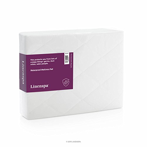 LINENSPA Hypoallergenic Waterproof Mattress Pad with Breathable Quilted Microfiber Cover - Full