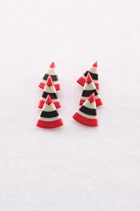 Earrings: Three Piece Carved Drop
