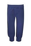 Organic Cotton Loose Capri Yoga Pants in Ocean Blue