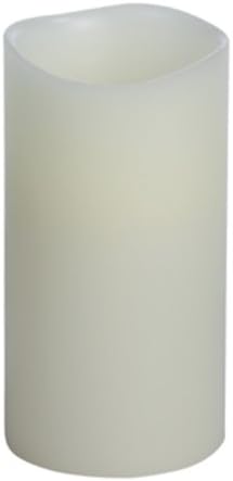 Smart Candle Flameless 3x6 Wax Pillar with Timer, Ivory Smooth Finish